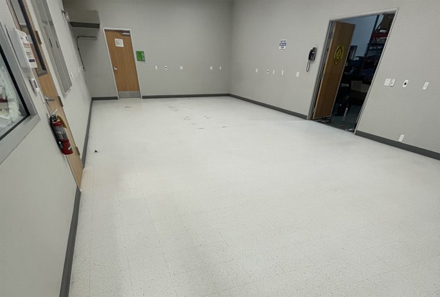 Clean, uniform tile floor with refreshed grout lines following non-toxic, commercial-grade tile cleaning by Safer Choice Cleaning.